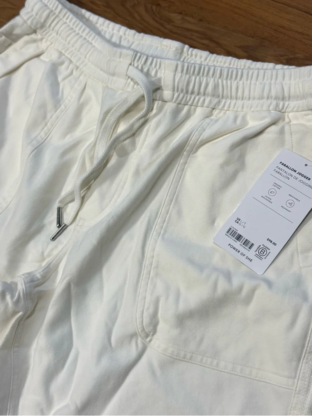 Women’s Athleta Farallon Jogger Size Large TALL In Magnolia White NWT - Picture 2 of 4